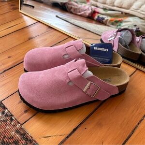 Pink Birkenstock Boston Clogs